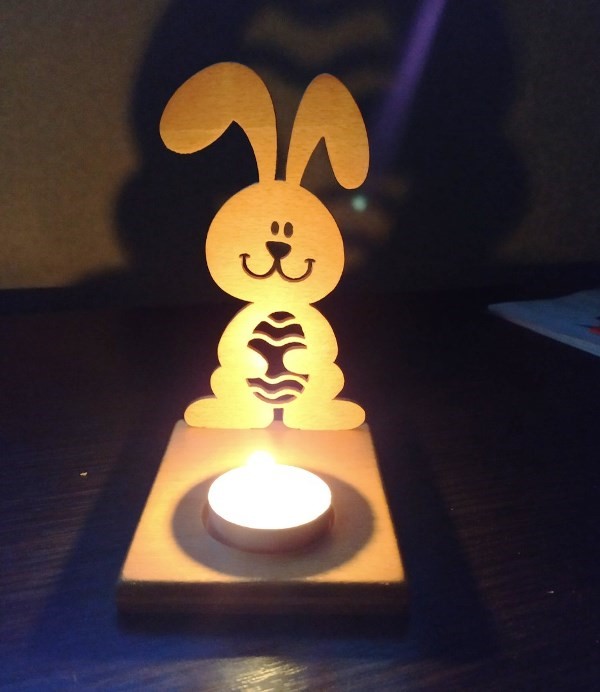 Easter bunny candle