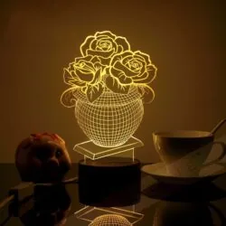 Flower Vase 3D Acrylic Lamp