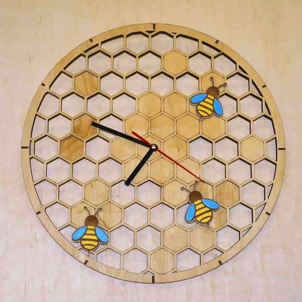 Honeycomb wall clock