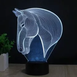 Horse Head 3D Optical Illusion Lamp