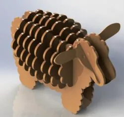 Lovely wooden sheep