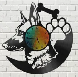 Shepherd dog wall clock