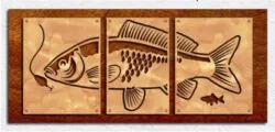 Triptych Fish Art