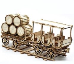 Wagon and barrels