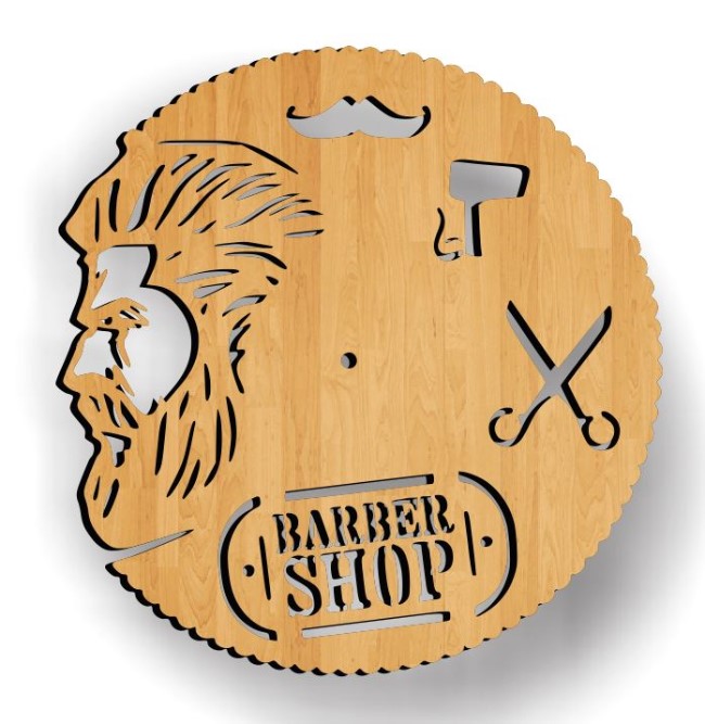 Wall clock decorated hair salon