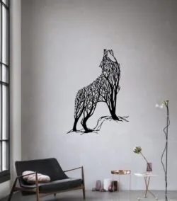 Wolf with tree