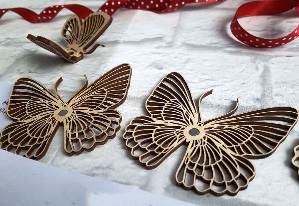 Wooden butterfly