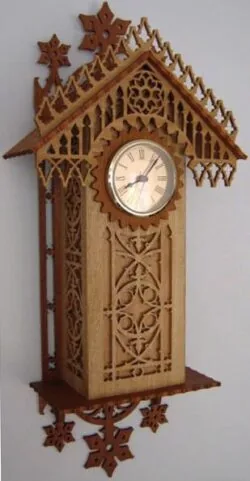 Wooden clock wall