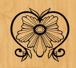 Pattern flowers wood carving