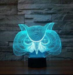 3D illusion led lamp Owl