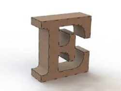 3d letter E