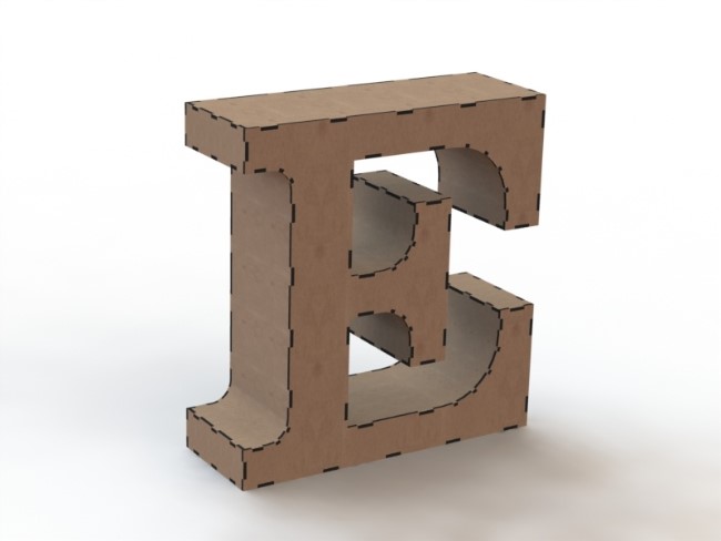 3d letter E