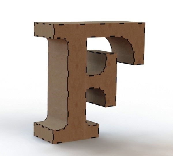 3d letter F