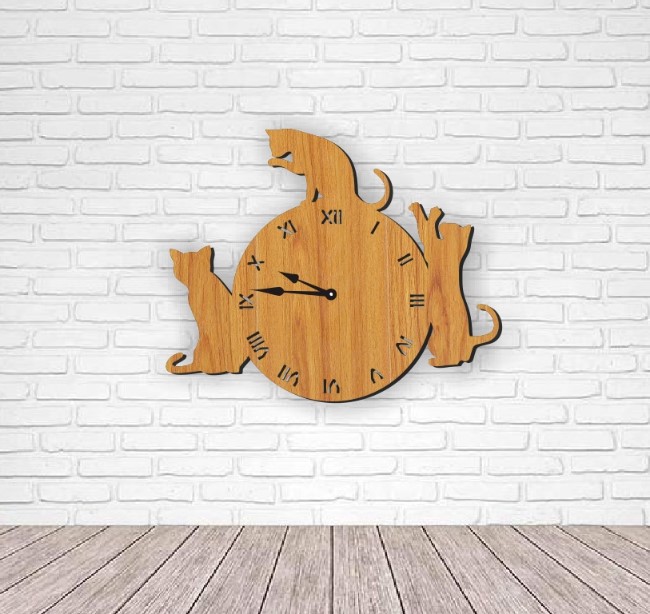 Cat wall clock