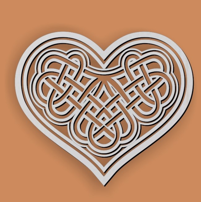 Geometric heart celtic