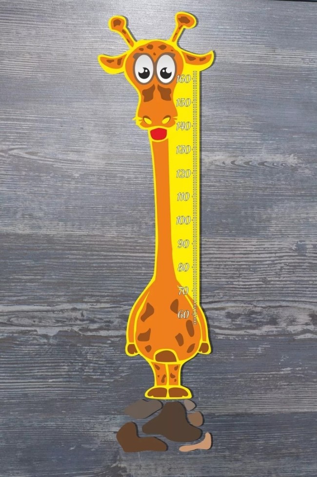 Giraffe height ruler