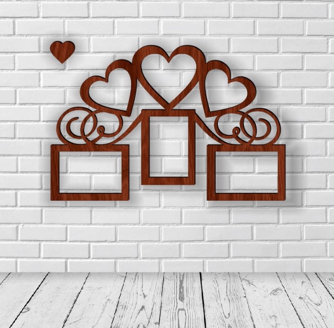 Heart photo frames