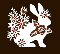 Rabbit with flowers