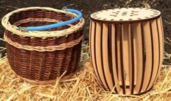 Shape for weaving baskets