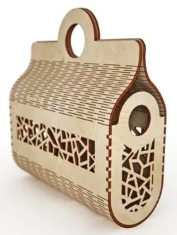 Wooden handbag