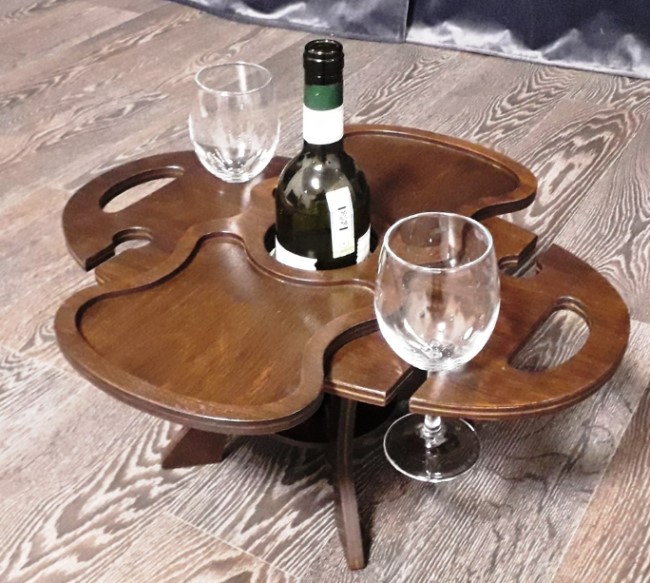 Wooden wine table