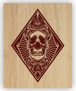 Diamond Card with skull