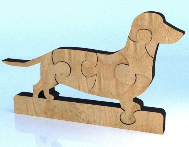 Dog Puzzle 3D Model Vector Files   Dog Puzzle  