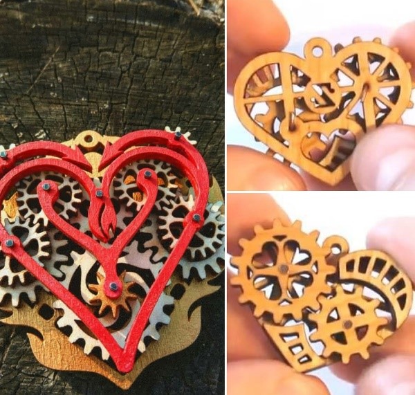 Heart key chain