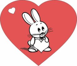 Heart with rabbit