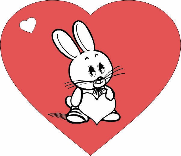 Heart with rabbit