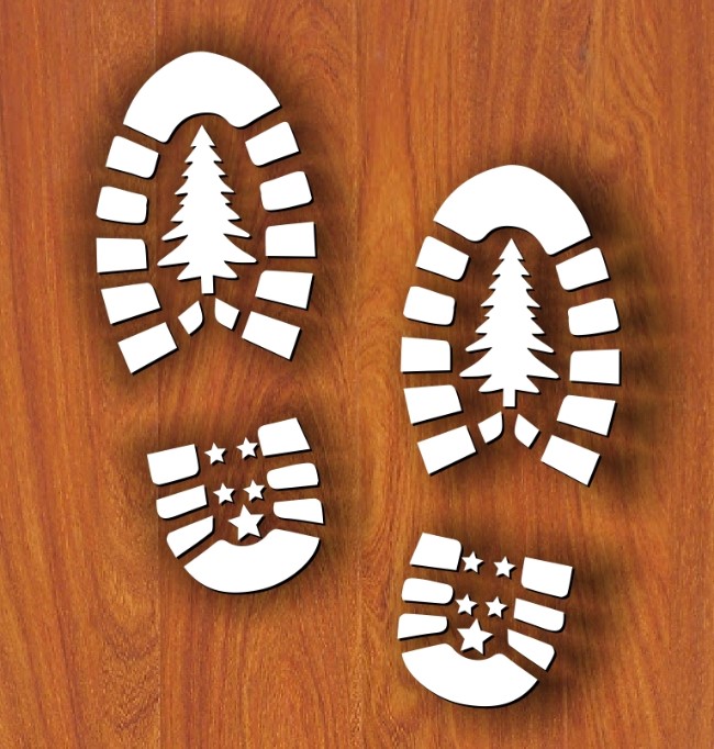 Santa Shoe Stencils