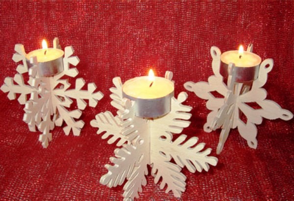 Snowflake candlesticks