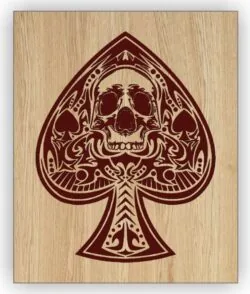 Spade Card with skull