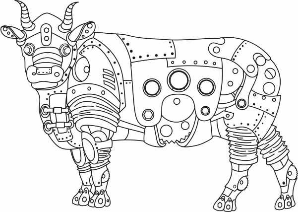 Steampunk cow