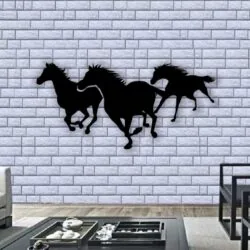 Three horses mural