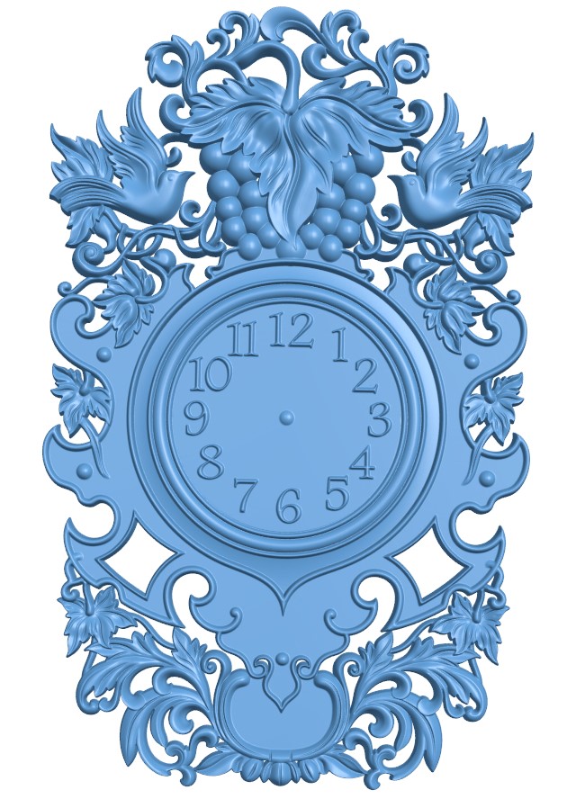 Wall clock pattern 3D Model Vector files