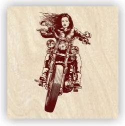 Woman with motorcycle