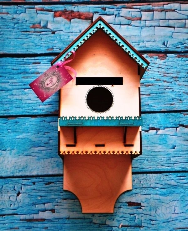 Wooden bird house