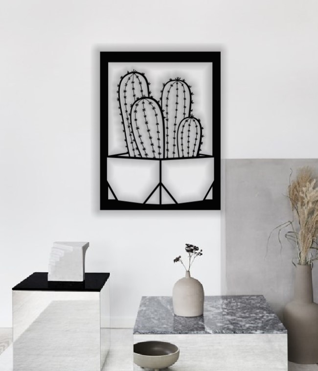 Cactus wall decor