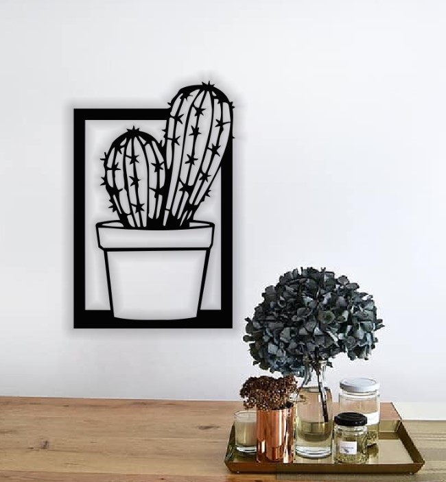 Cactus wall decor