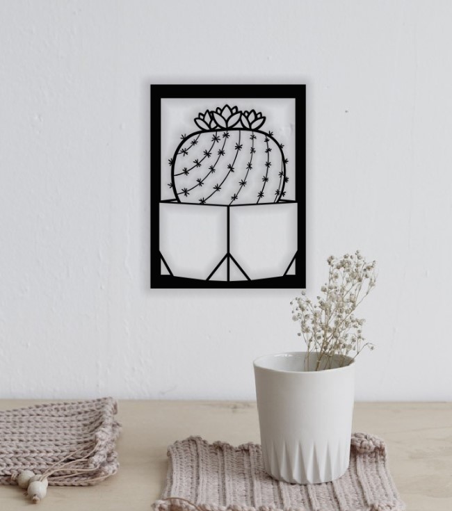 Cactus wall decor