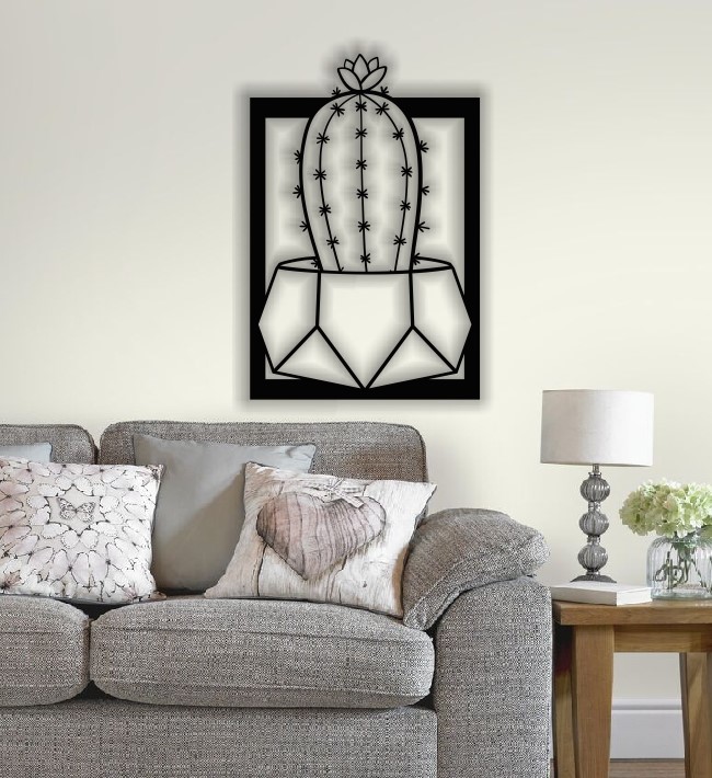 Cactus wall decor