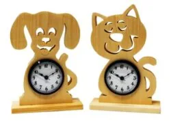 Dog cat clock