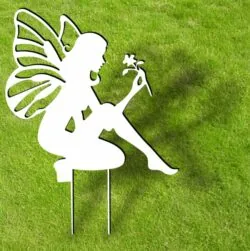 Fairy ornament stakes garden yard