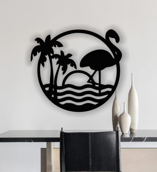 Flamingo wall decor