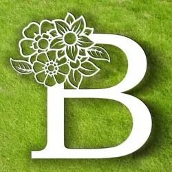 Letter B with flowers