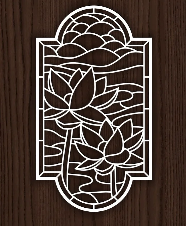 Lotus flower panel