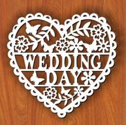 Wedding day heart