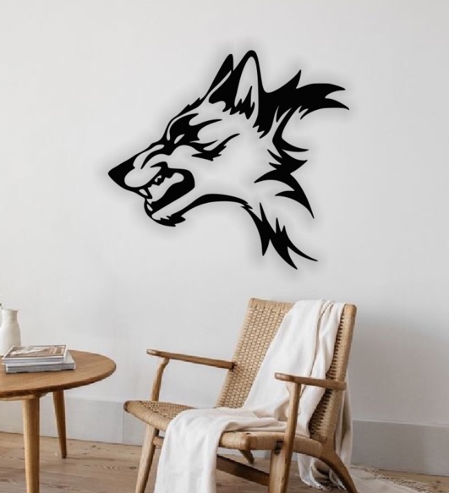 Wolf wall decor – 3D Model – Vector files