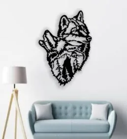 Wolf wall decor